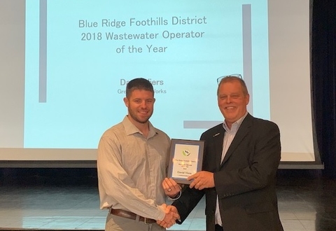 CPW Employee Receives District Wide Award for Wastewater Treatment Operations