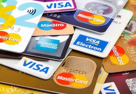 stock image showing a variety of credit cards