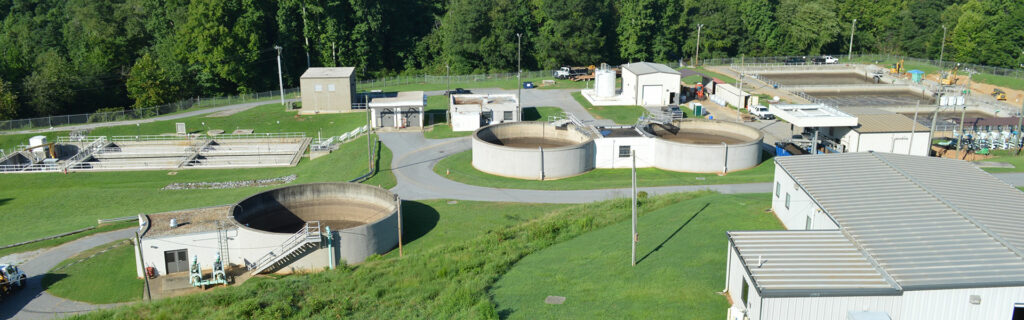 overview shot of the wasterwater plant