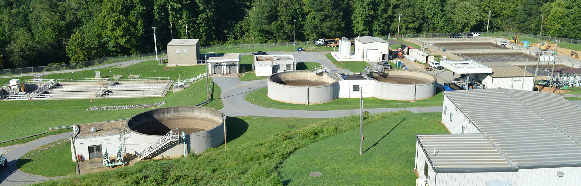 overview shot of the wasterwater plant