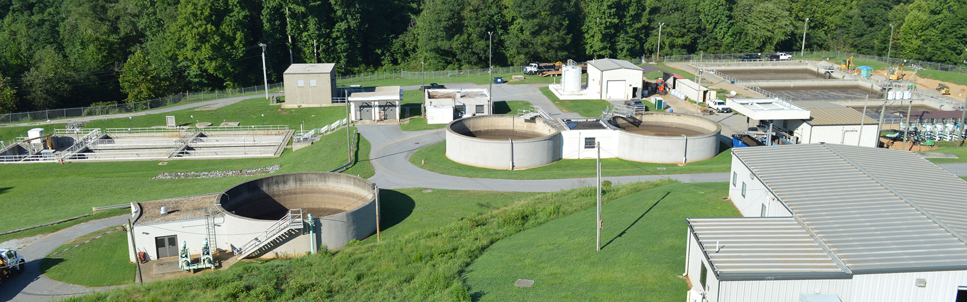 overview shot of the wasterwater plant
