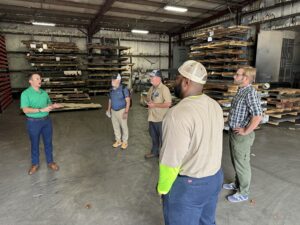 Greer CPW employees at Kusters Water in Spartanburg discussing the upcoming wastewater treatment plant expansion.
